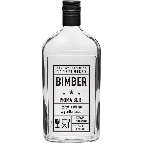 Lommelærkeflaske 0,5 L med låg og tryk Bimber PRL  - 1 