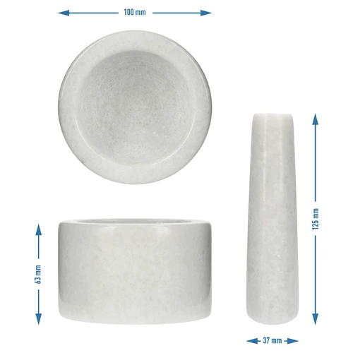 Marmorkøkkenmørtel, hvid, fi 10 cm - 10