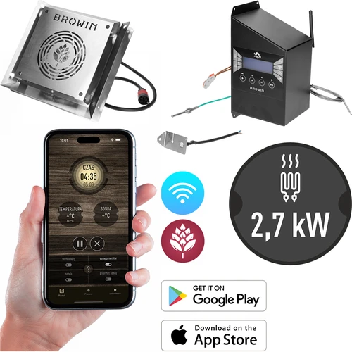 Modulsæt med Wi-Fi controller -dragON IQ 2,7 kW, til have rygeovne  - 1 
