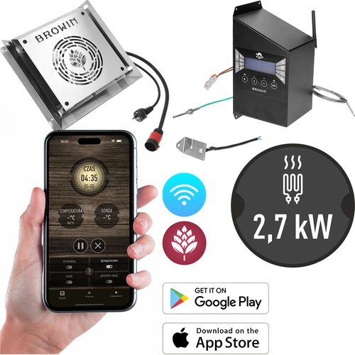 Modulsæt med Wi‑Fi-styring – dragON IQ 2,7 kW, til have-rygeovne