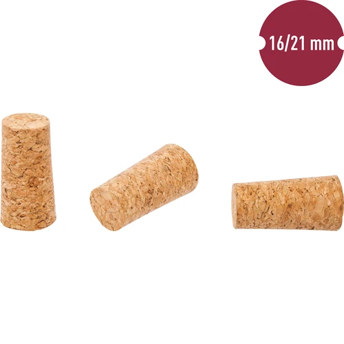 Nat. kegleformet prop fi16/21mm - agglomereret - 100 stk. - 2