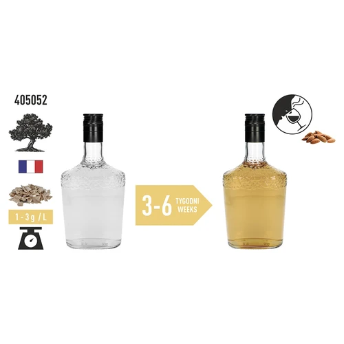 Naturlige egetræ flager til aromatisering af alkohol (whisky, hvidvin), 50 g - 6