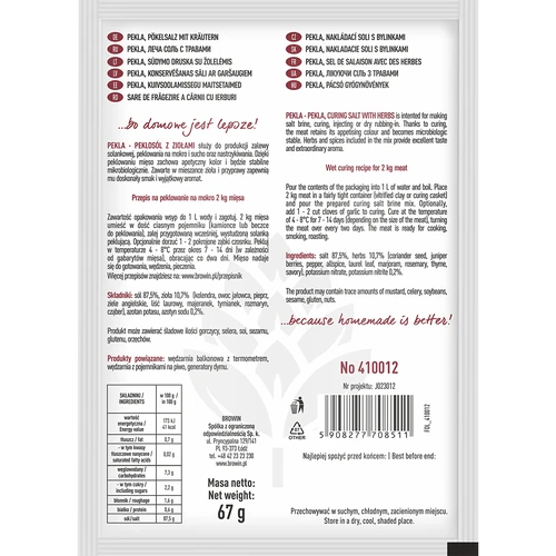 Nitritsalt med urter "Pekla" - 70 g - 2