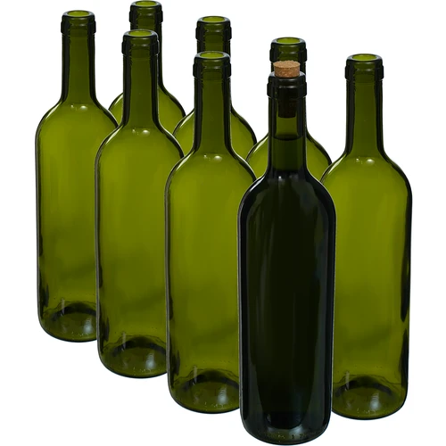 Olivengrøn vinflaske 0,75 L - pakke med 8 stk. - 2