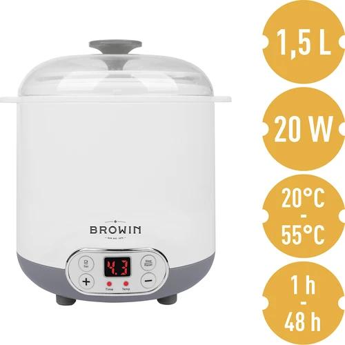 Oste-yoghurtmaskine med termostat 1,5 L - 5