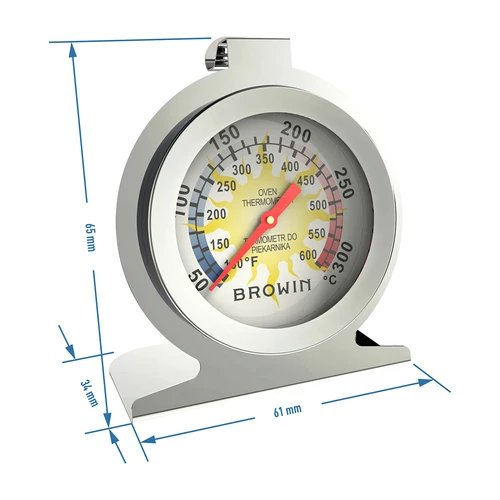 Ovntermometer (50°C til +300°C) Ø6,1cm - 3