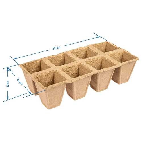 Papirpotter 6 x 6 x 6, sæt med 5 stk. - 4