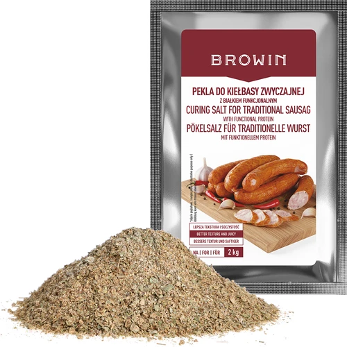 Peklosól - Pekelblanding til kiełbasa zwyczajna, med funktionelt protein, 64 g - 5