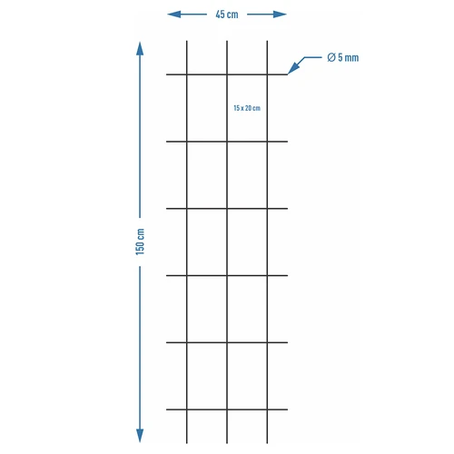 Planteunderstøttelse - gitter (150cm x 45cm) 3 stykker - 7