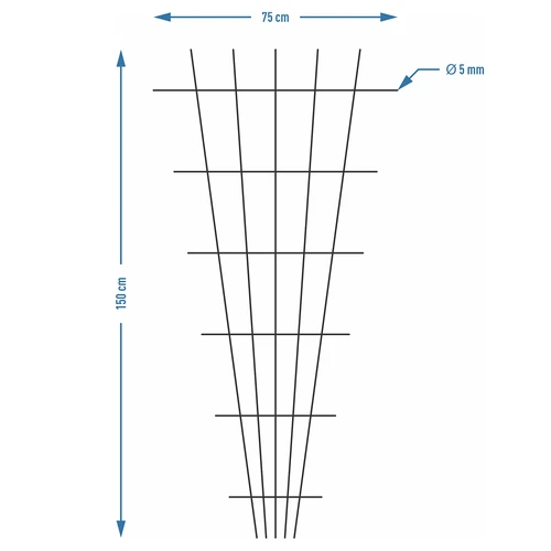 Planteunderstøttelse - gitter (150cm x 75cm) 2 stykker - 7