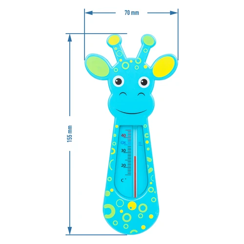 Plastik badetermometer (+15°C til +45°C) 16cm mix - 7