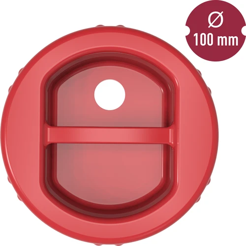 Plastiklåg fi 100 twist-off med hul og prop - 3