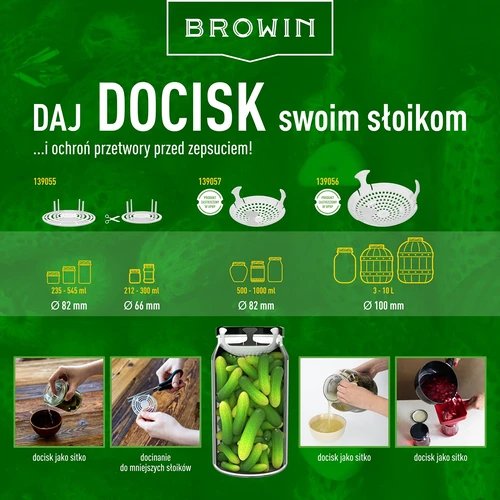 Pres - si til konserver, fermentering og eddike - til glas fi 100 - 11