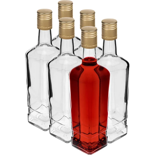 Princippet Flaske 500 ml med låg, 6 stk. - 2