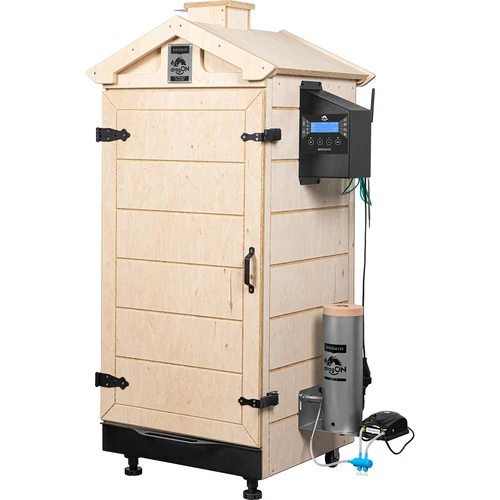 Rammefri rygeovn dragON PLYWOOD NATURE med Wi-Fi-styring, 200L - 2