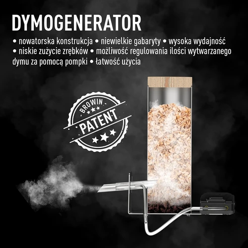 Rammeløs røgeovn dragON PLYWOOD NATURE med Wi-Fi-styring, 200L - 12