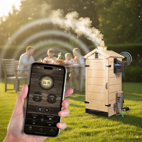 Rammeløs røgeovn dragON PLYWOOD NATURE med Wi-Fi-styring, 200L - 9