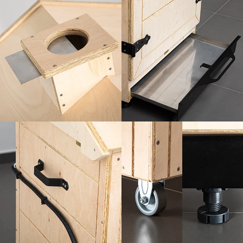 Rammeløs røgeri dragON PLYWOOD NATURE med Wi-Fi-controller, 200L - 6