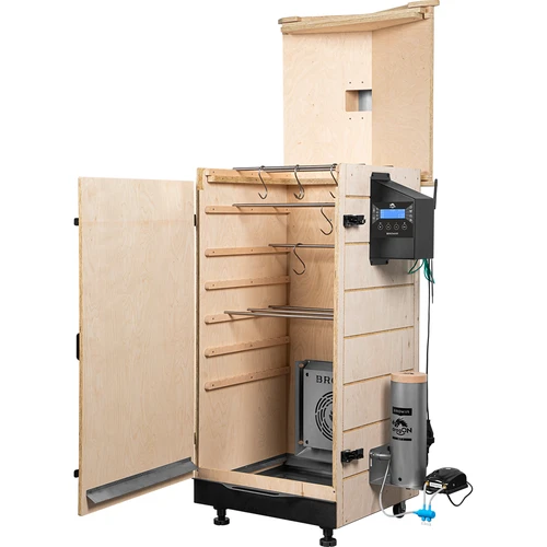 Rammeløs røgeri dragON PLYWOOD NATURE med Wi-Fi-controller, 200L - 3
