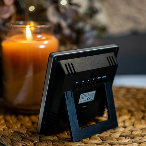 RCC vejrstation, DCF – elektronisk, trådløs, oplyst sensor, sort - 12