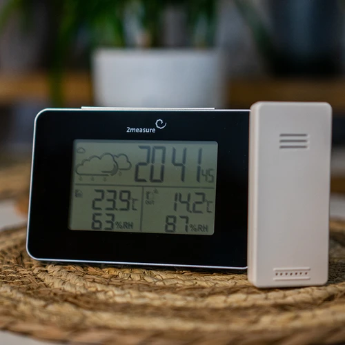 RCC vejrstation – elektronisk, trådløs, oplyst sensor, sort - 17