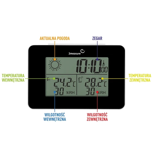 RCC vejrstation – elektronisk, trådløs, oplyst sensor, sort - 10