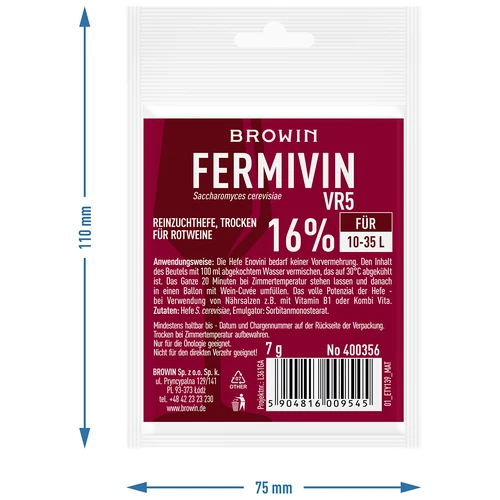 Reinzuchthefe, Tør Fermivin VR5 7g - 3