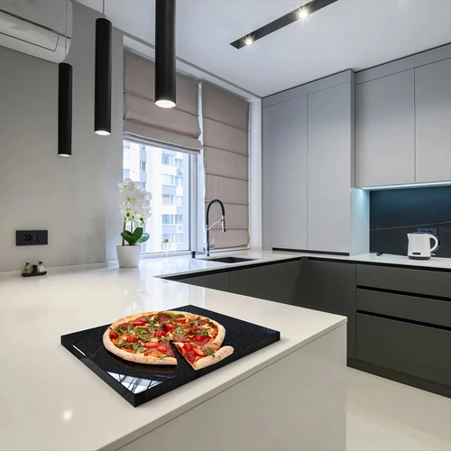Rektangulær granit pizzasten 37 x 35 cm - 13