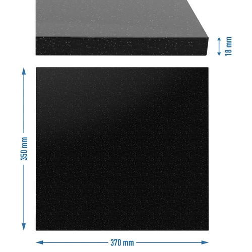 Rektangulær granit pizzasten 37 x 35 cm - 8