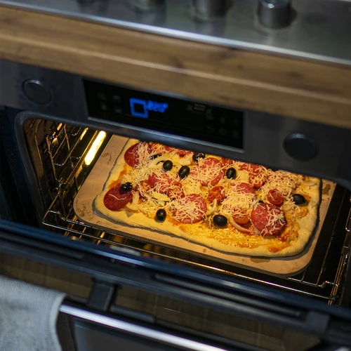 Rektangulær pizzasten, lavet af cordierit, - 38 x 30,5 cm - 8