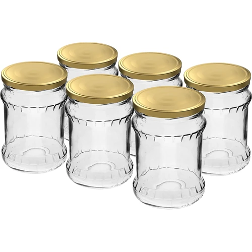Rillet fiskeform 500ml - med gyldent låg fi 82/6, 6 stk.  - 1 