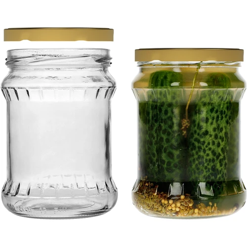Rillet fiskeform 500ml - med gyldent låg fi 82/6, 6 stk. - 4