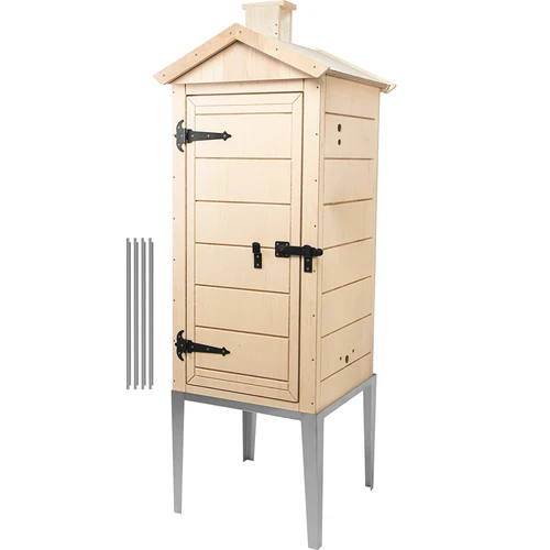 Røgekammer af certificeret krydsfiner, 200L, med understel i rustfrit stål