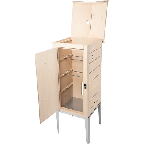 Røgekammer af certificeret krydsfiner, 200L, med understel i rustfrit stål - 2