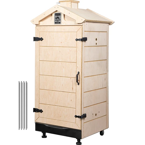 Røgekammer af certificeret krydsfiner, rammeløs, 200 l, med hjul