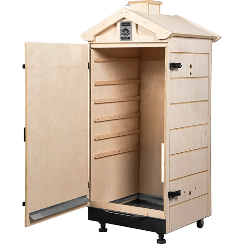 Røgekammer af certificeret krydsfiner, rammeløs, 200 l, med hjul - 2