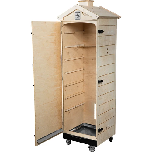 Røgekammer af certificeret krydsfiner, rammeløst, 320 L, med hjul - 2