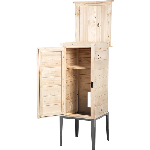 Røgekammer af grantræ, 200 L, med rustfrit understel - 2