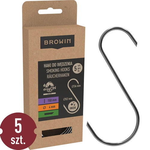 Røgekroge - S, 45° afskårne, 4 mm x 150 mm, 5 stk.