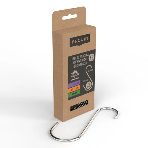 Røgekroge - S, 45° afskårne, 4 mm x 150 mm, 5 stk. - 2