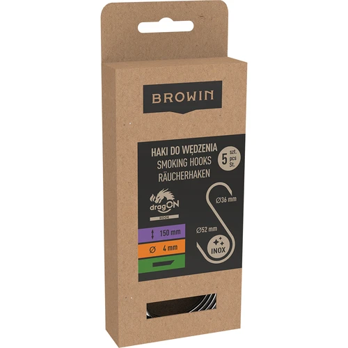 Røgekroge - S, 45° afskårne, 4 mm x 150 mm, 5 stk. - 3