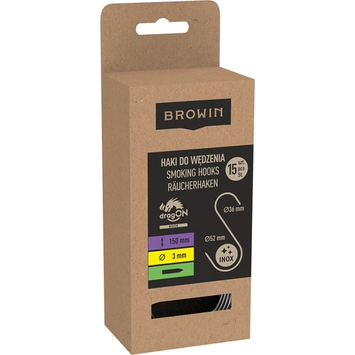 Røgekroge – S-form, spidsede, 3 mm x 150 mm, 15 stk. - 3