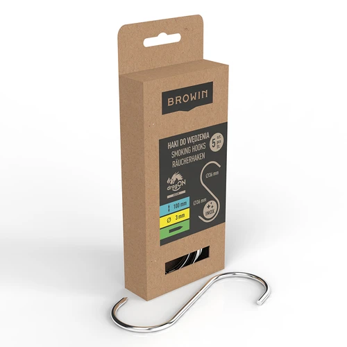 Røgekroge – S-form, spidsslebne, 3 mm x 100 mm, 5 stk. - 2