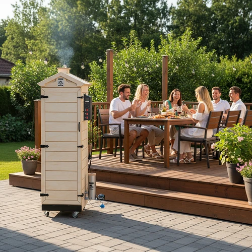 Røgeovn dragON PLYWOOD NATURE – rammeløs, modulopbygget, med digital styring, 320 L - 13