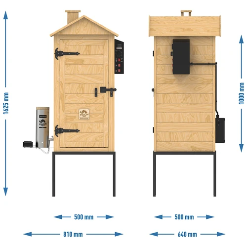 Røgeri 200 L dragON Larch E21 - af lærk, med elektrisk varmeelement og controller - 14