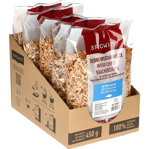 Røgesmuld til rygning/grillning, 50% eg + 50% elletræ, 450 g, kl. 8 - 3