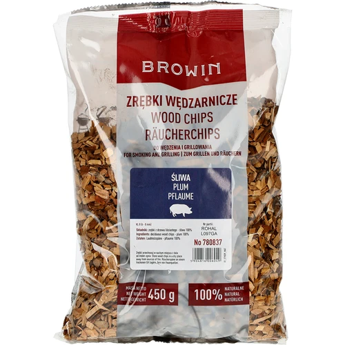 Røgflis til røgning/grill, blomme, 450 g, kl. 8  - 1 