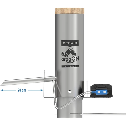 Røggenerator dragON JET 2 LONG med askebæger - 2