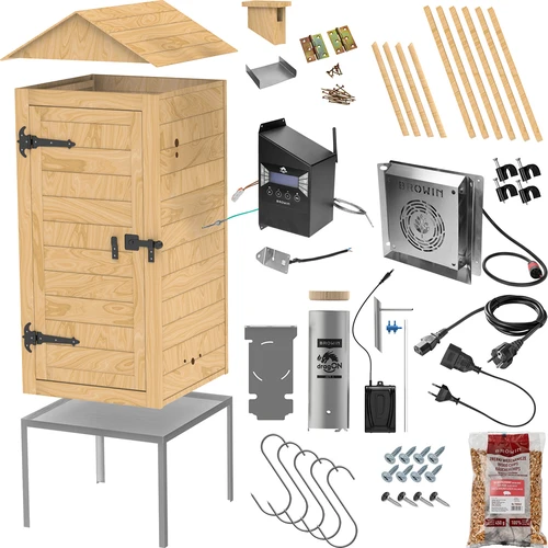 Røghus med Wi-Fi, 200 L- dragON WOOD 100IQ med elektrisk varme modul og controller - 3