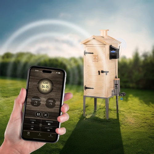 Røghus med Wi-Fi, 200 L- dragON WOOD 100IQ med elektrisk varme modul og controller - 7